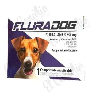 Flura Dog 250 mg Antipulgas y Garrapatas para Perros de 4.5 a 10 kg