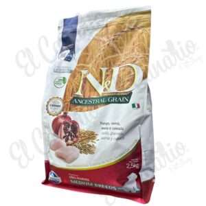 Concentrado N&D Cachorro Raza Mediana Pollo con Granada 2.5kg