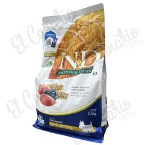 Concentrado N&D Adulto Raza Mini Cordero con Arándano 2.5kg