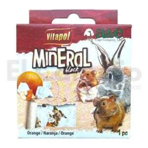 Bloque Mineral Vitapol para Hámsters, Conejos y Roedores Sabor Naranja