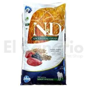 Concentrado N&D Adulto Raza Maxi Cordero con Arándano 10.1kg