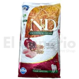 Concentrado N&D Adulto Raza Maxi Pollo con Granada 10.1kg