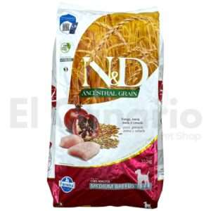 Concentrado N&D Adulto Raza Mediana Pollo con Granada 10.1kg
